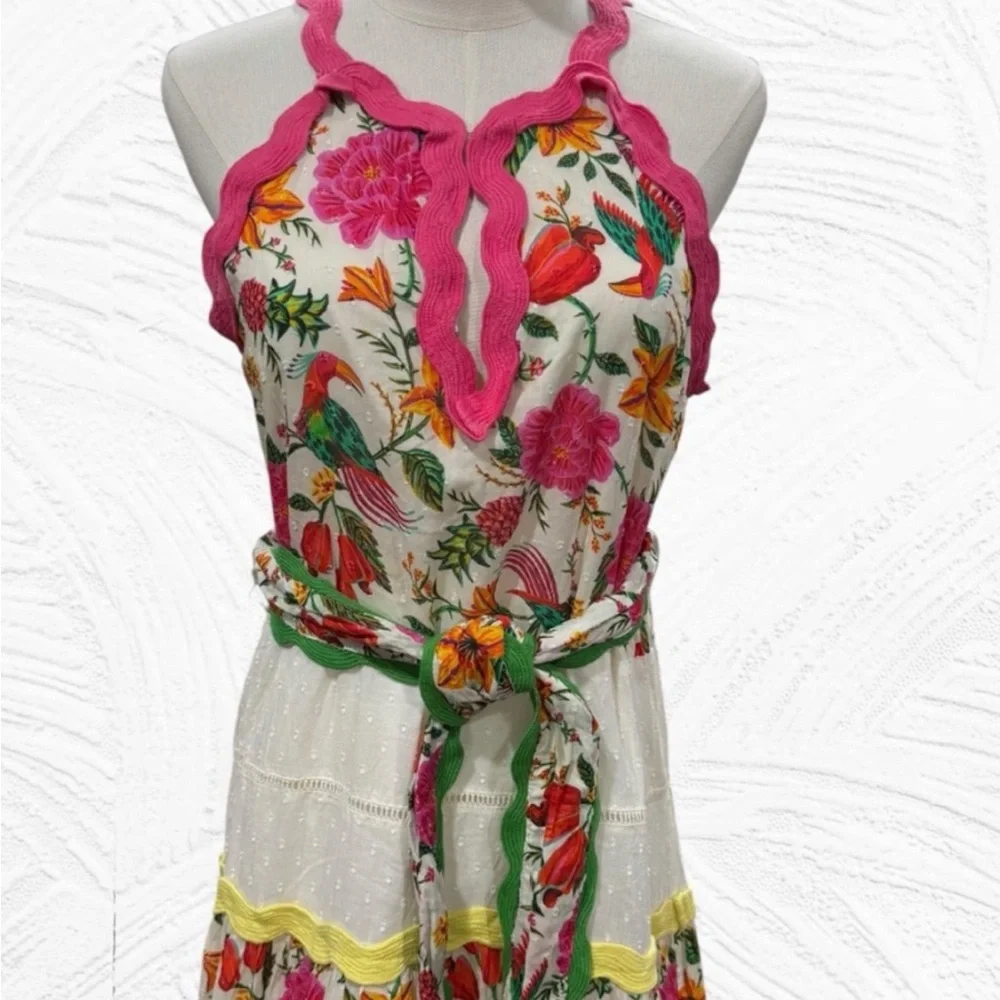 Farm Rio Toucans Garden Floral Dress - Picture 5 of 9